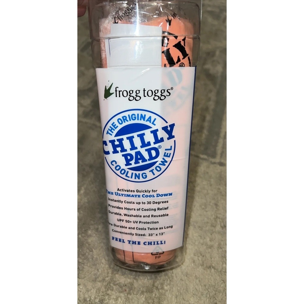 New FROGG TOGGS Chilly Pad Cooling Towel‎ Only Orange